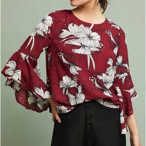 Antropologie Isla Maude Riana Ruffled Top - M